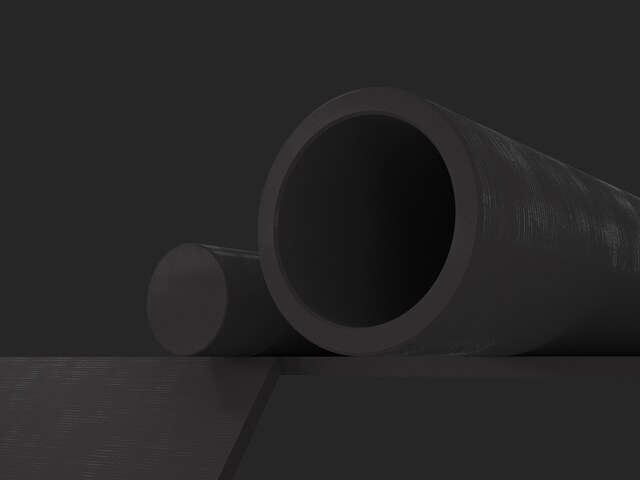 Semitron® ESd 420 PEI plastic stock shapes in dark grey